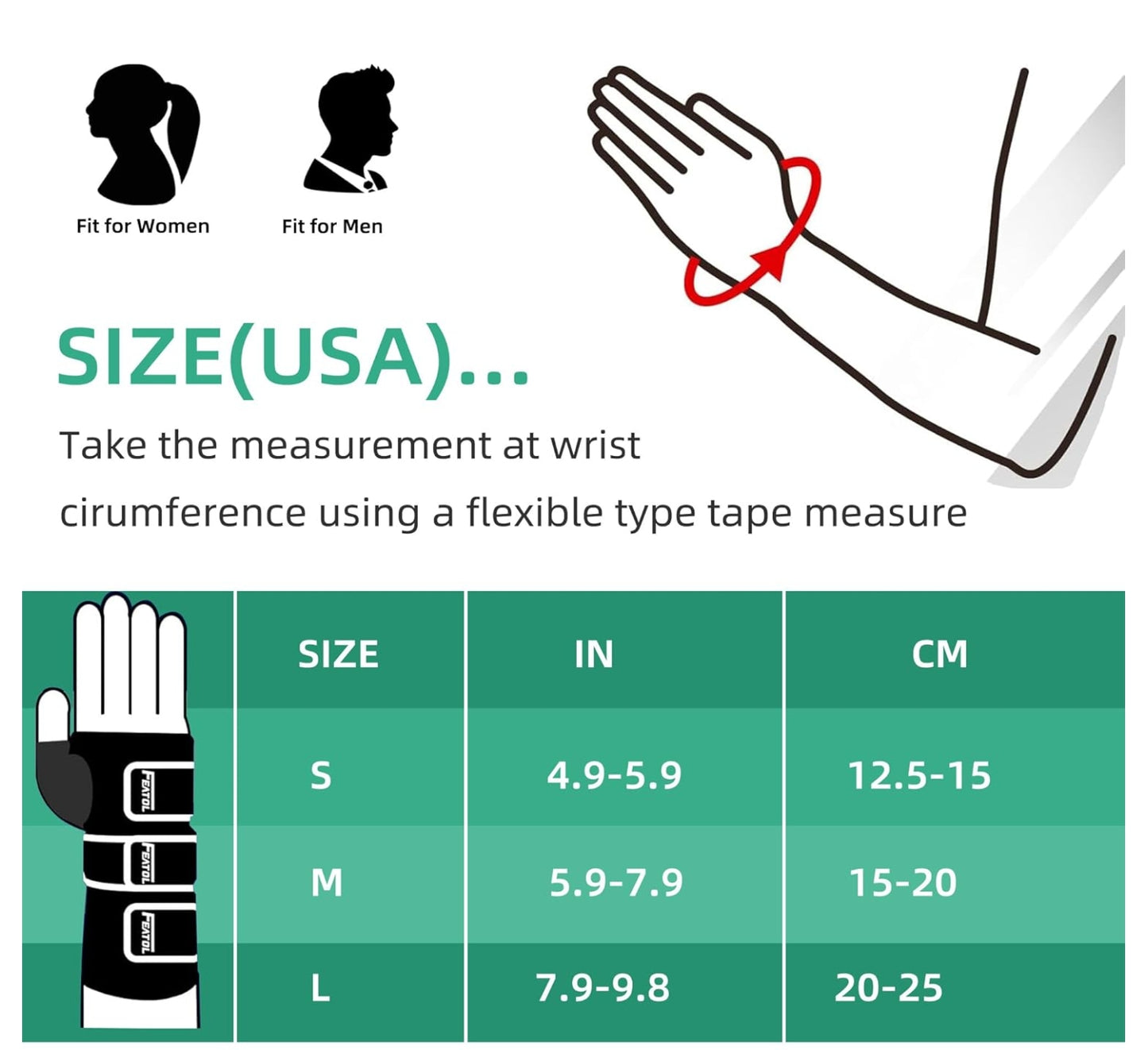 Wrist001 Brace for Carpal Tunnel, Adjustable Wrist Support Brace with Splints Right Hand, Small/Medium, Arm Compression Hand Suppor