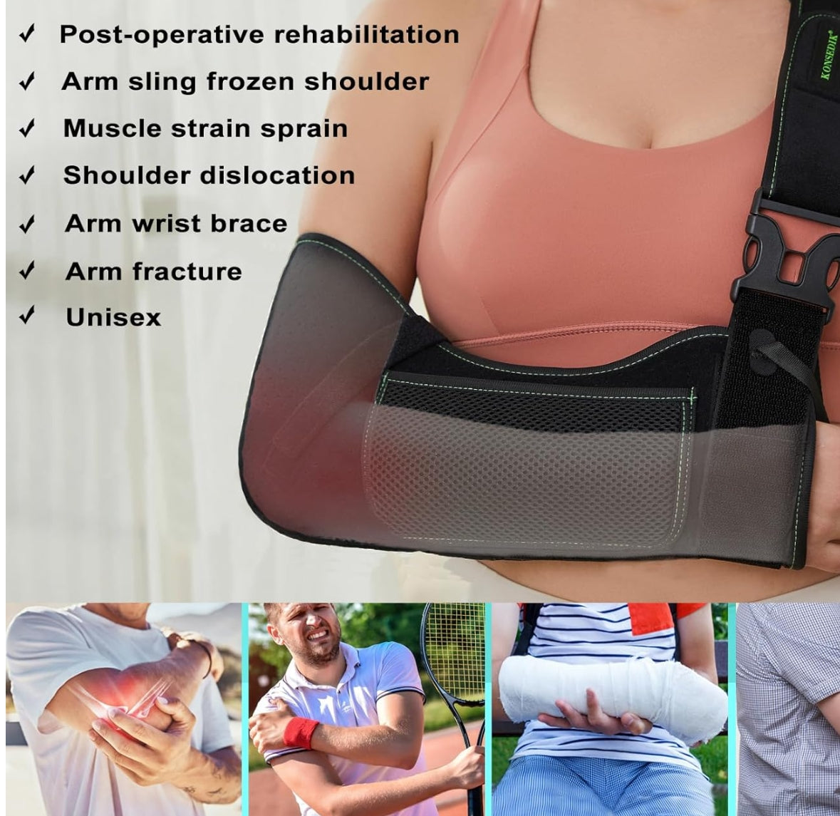 Shoulder Belt Approved Single Adjustable Shoulder Brace arm brace