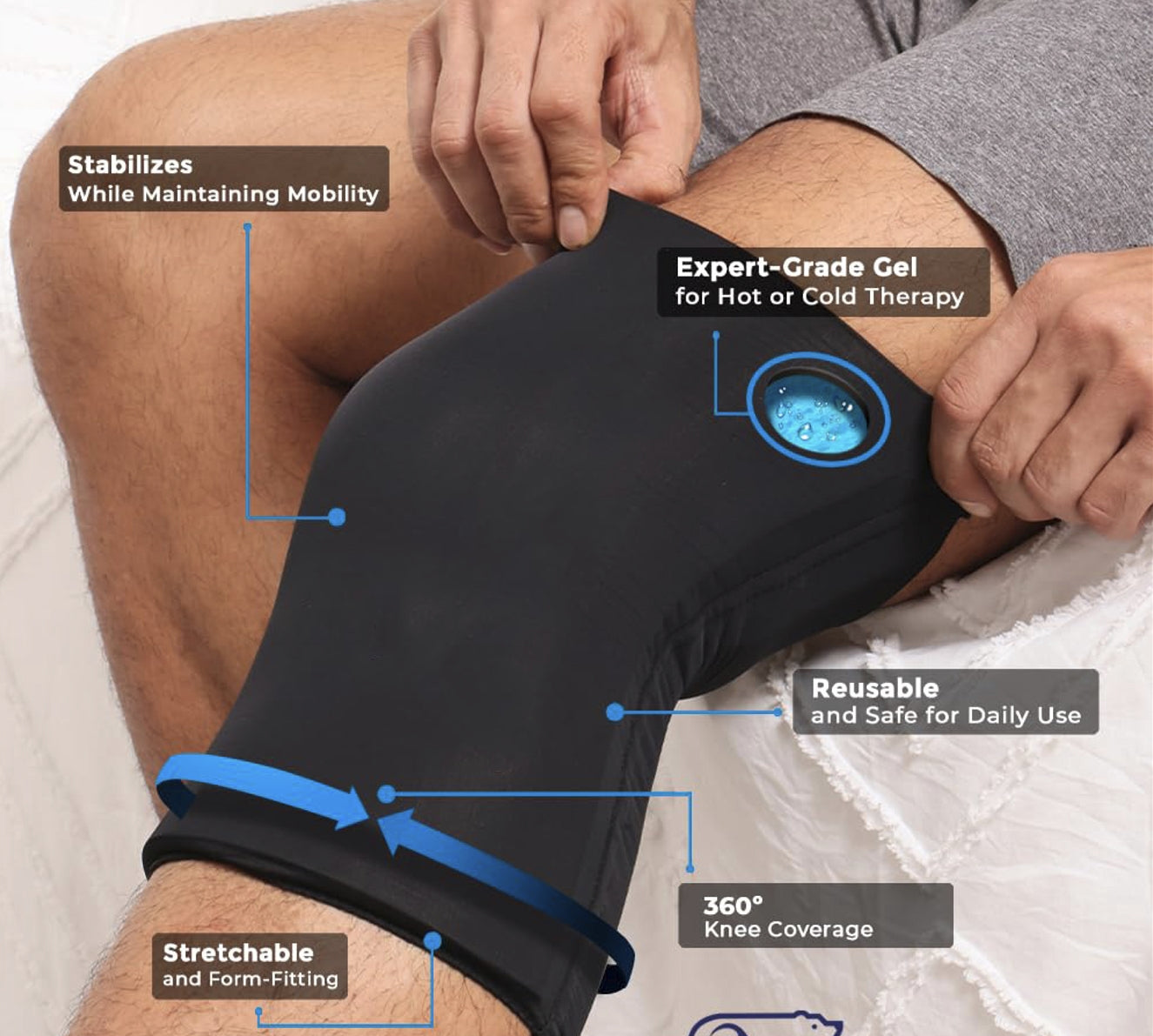 hot and cold therapy knee wrap