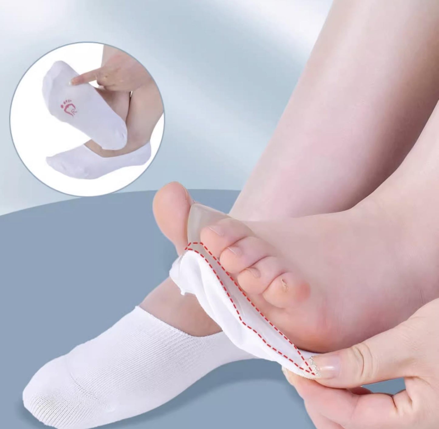 toe separator socks