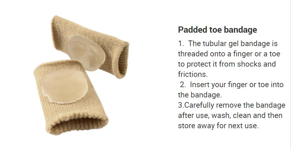 ZRWA11 Fabric Toe Tube Sleeve Toe Separators Bunion Toe Protectors
