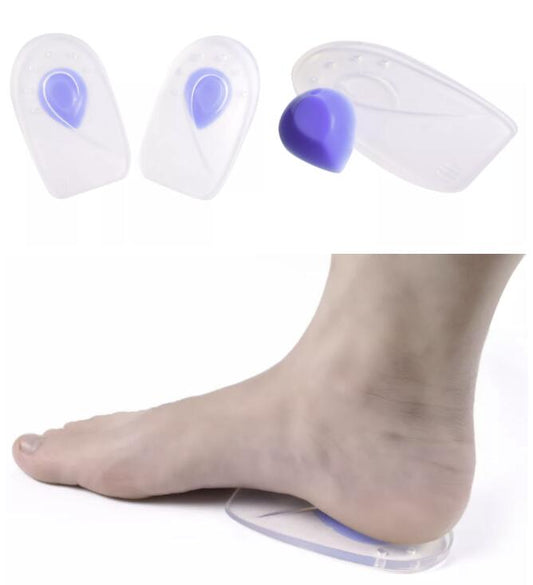 ZRWB11 Silicone heel pads with blue point, Insoles for plantar fasciitis heel cushion