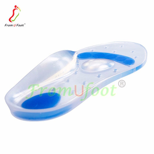 ZRWD07 Silicone Full Length Shoe Insoles Plantar Fasciitis inserts pain Relief silicone insole