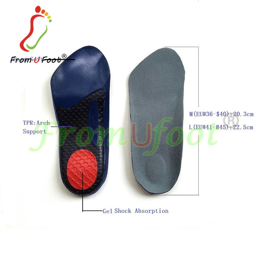E19 Medical   poron arch support orthotic 3/4 shoe antibacterial insole