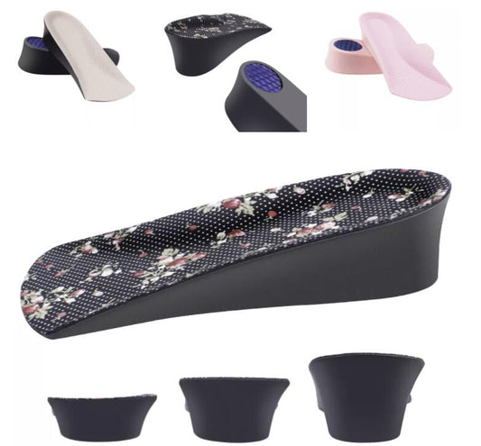 F09 Men Women Invisible Heel Lift Taller Shoe Inserts Height Increase Insoles Pad