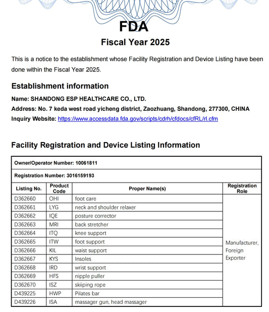 The Rising Cost of FDA Registration: What It Means for Medical and Sports Support Brands