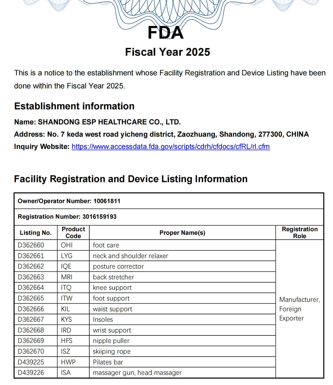The Rising Cost of FDA Registration: What It Means for Medical and Sports Support Brands