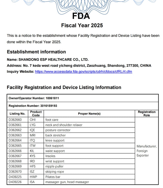 The Rising Cost of FDA Registration: What It Means for Medical and Sports Support Brands