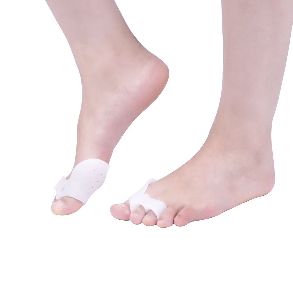 C16E Silicone Bunion Splint & Toe Separator – Hallux Valgus Corrector with Side Support for Big Toe Alignment