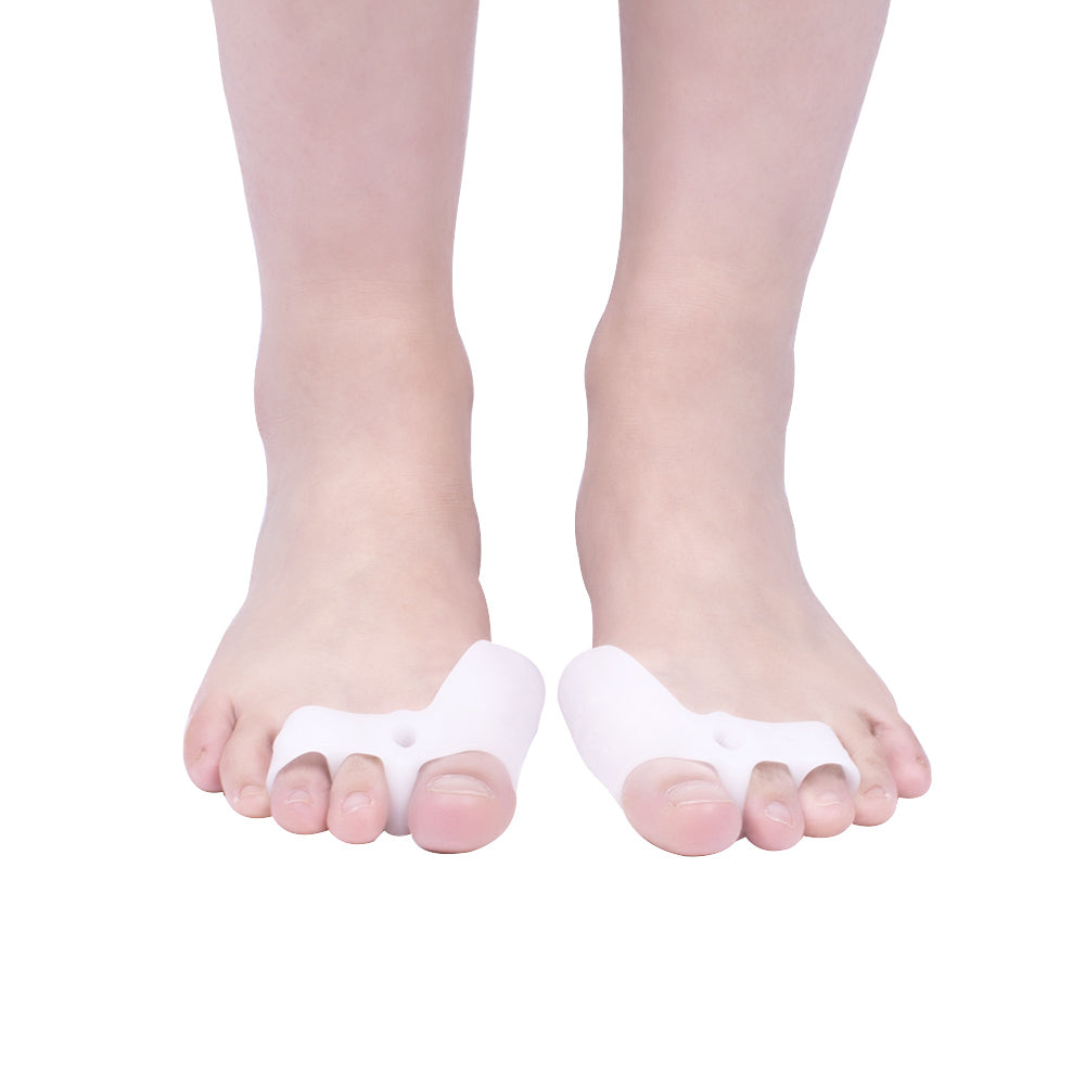 C16E Silicone Bunion Splint & Toe Separator – Hallux Valgus Corrector with Side Support for Big Toe Alignment