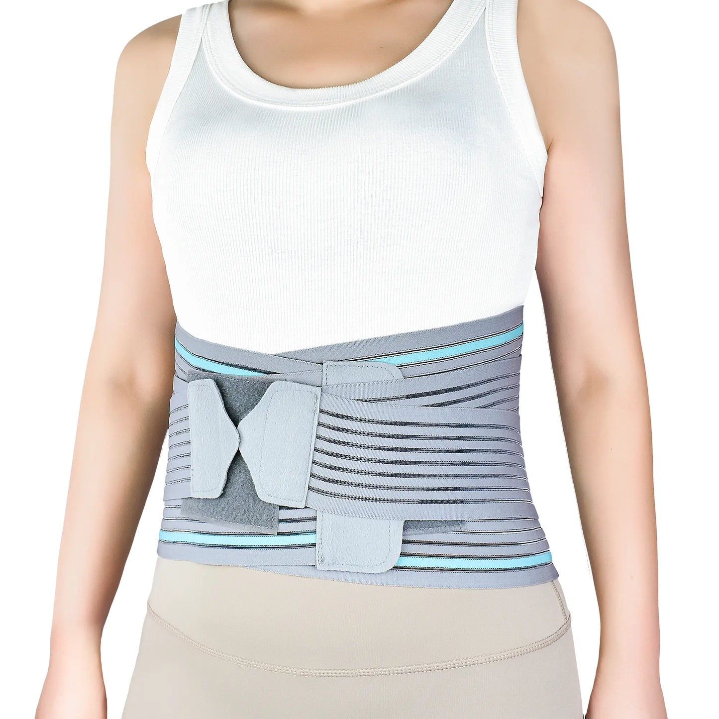 Lendenwirbelstütze für Frauen mit unteren Rückenschmerzen, mit bionischem Stützsystem, verstellbarem gestricktem Lendengurt, atmungsaktivem Mesh-Design mit Lendenpolster, bei Bandscheibenvorfall, Ischialgie, Skoliose