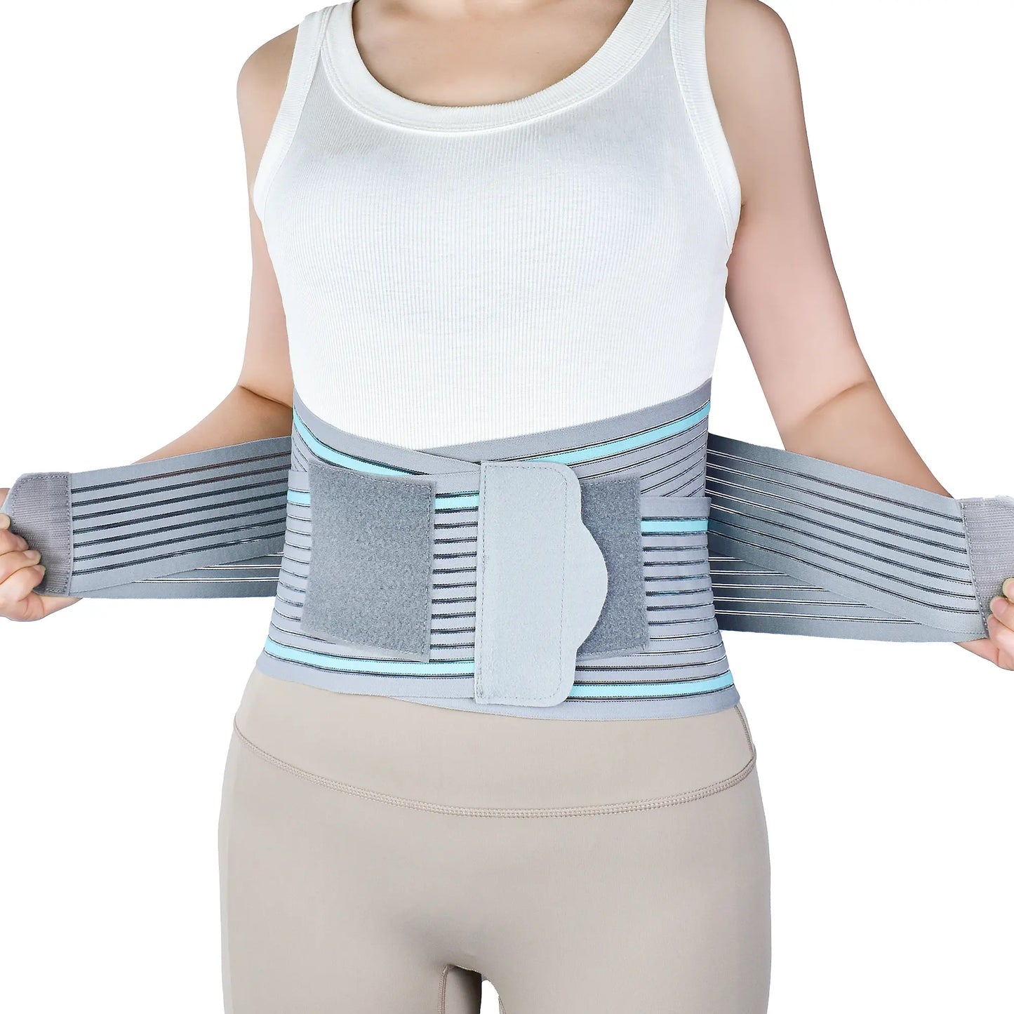 Lendenwirbelstütze für Frauen mit unteren Rückenschmerzen, mit bionischem Stützsystem, verstellbarem gestricktem Lendengurt, atmungsaktivem Mesh-Design mit Lendenpolster, bei Bandscheibenvorfall, Ischialgie, Skoliose