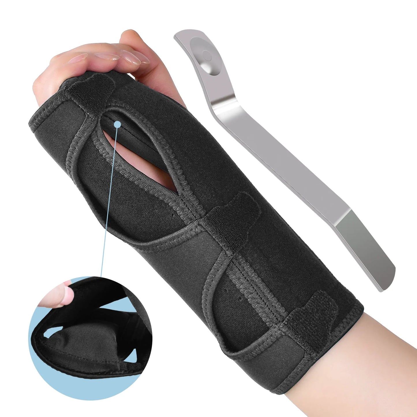 Wrist013  Brace for Carpal Tunnel, Adjustable Wrist Support Brace with Splints Right Hand, Small/Medium, Arm Compression Hand Support