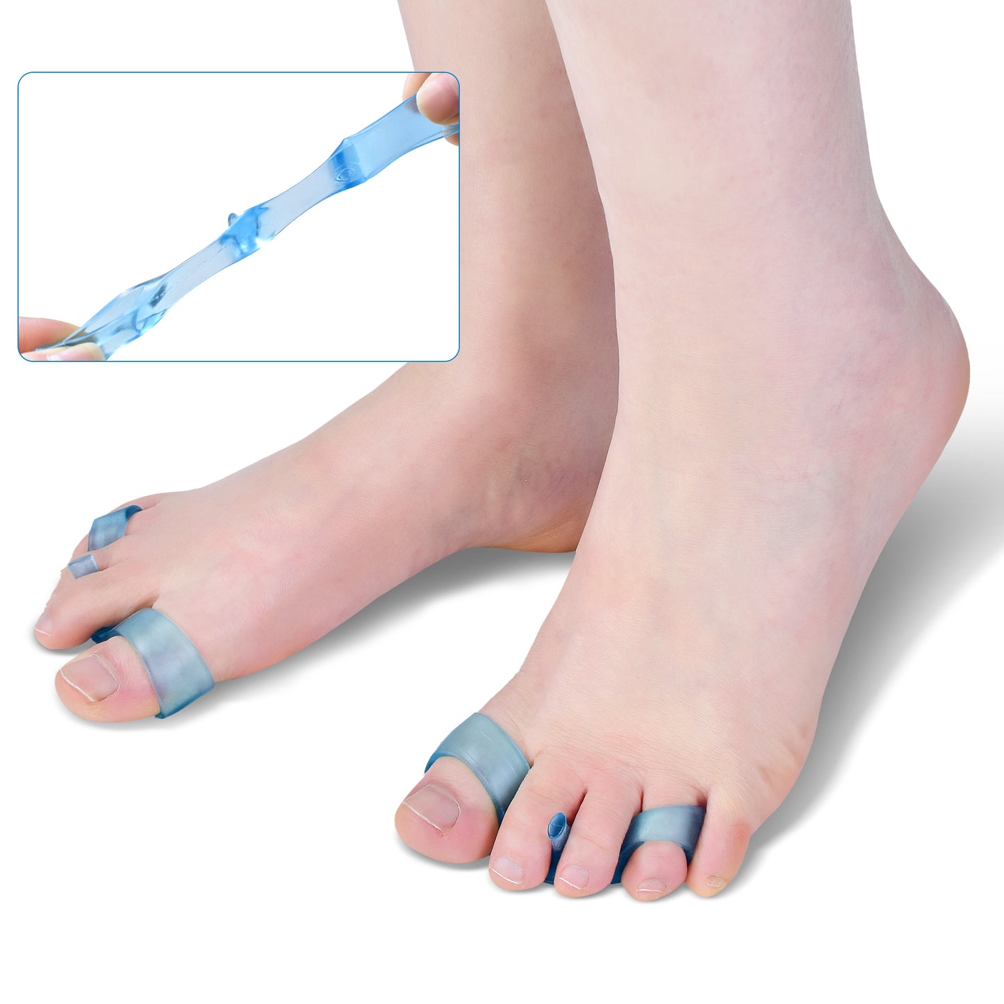 ZRWC07 Hammer Toe Crest Pads and spacer by Fromufoot for silicone toe Support, gel toe separators 