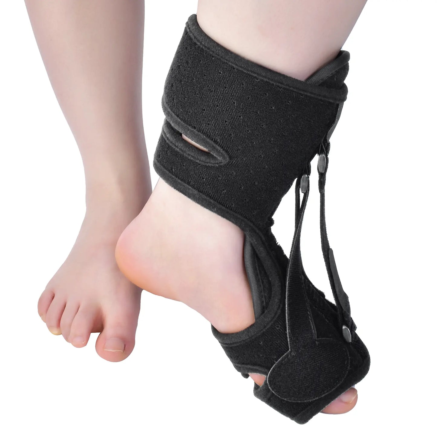 Ankle003 Foam Ankle Support Brace with Adjustable Velcro - Relief for Sprains, Achilles Tendonitis & Heel Pain