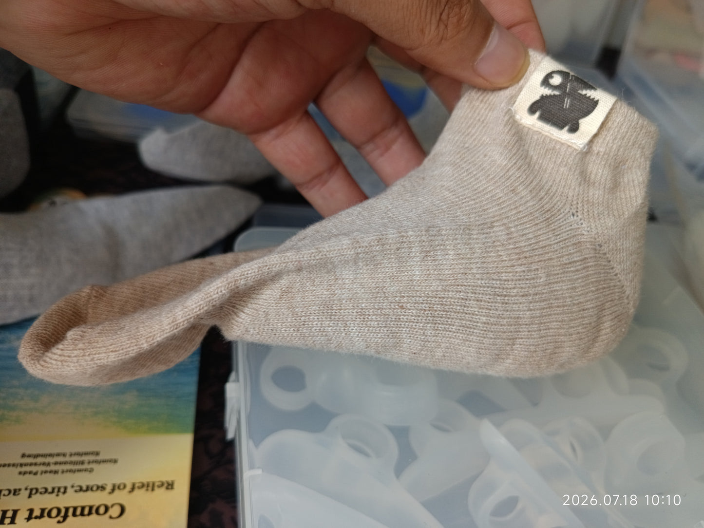F10 Höhenzunahme unsichtbare Höherlegung Fersensocken Silikon-Einlegesohle