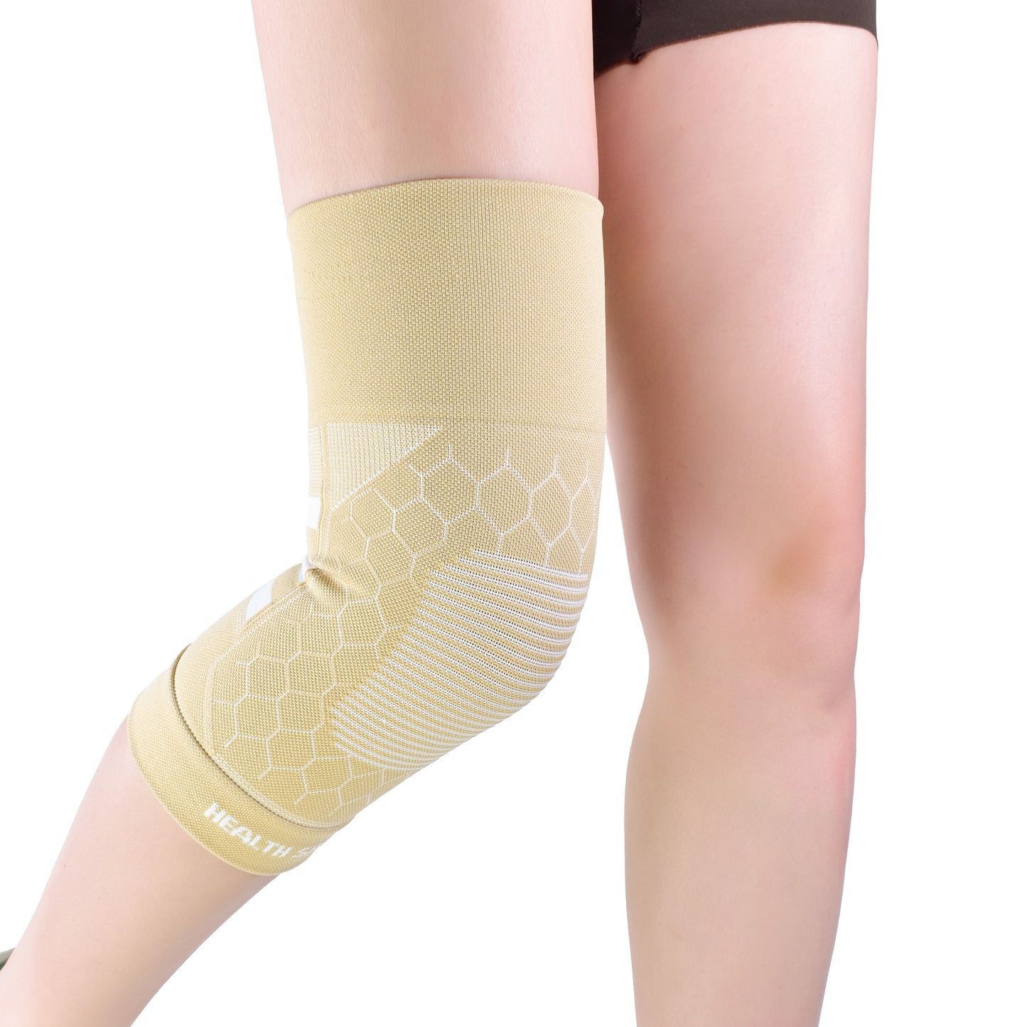 Knee003 Woven Knee Brace, Nylon Material with Silicone Shock Absorption, Multiple Sizes, Breathable & Sports-Friendly for Knee Joint Pain Relief & Protection