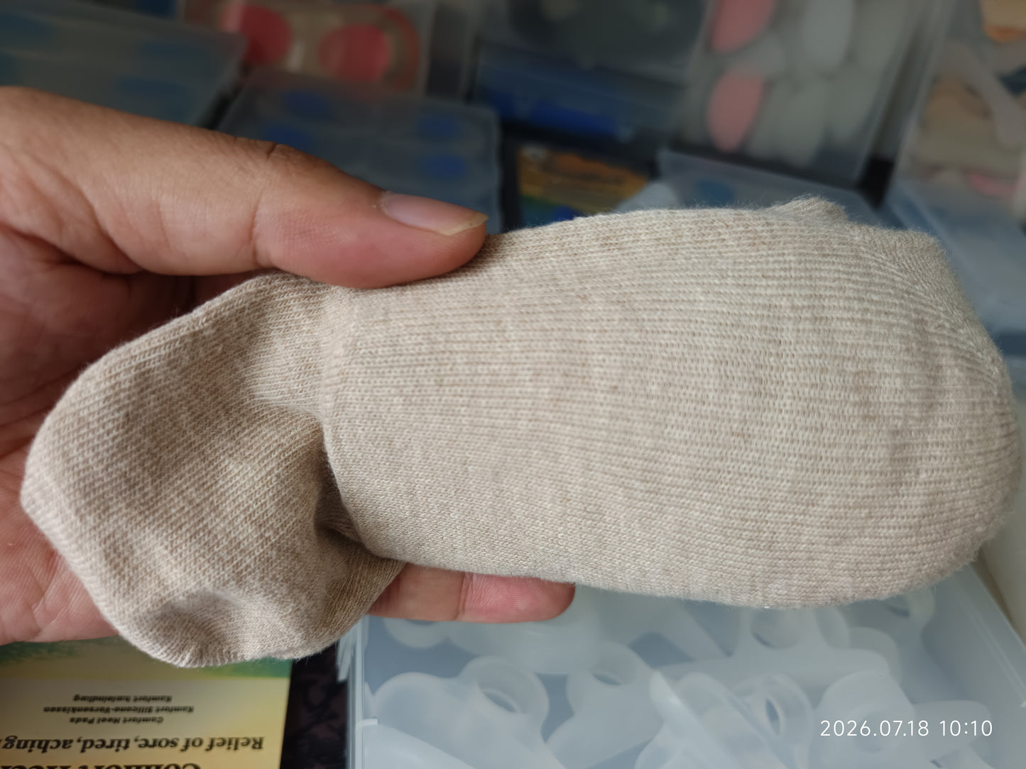 F10 Höhenzunahme unsichtbare Höherlegung Fersensocken Silikon-Einlegesohle