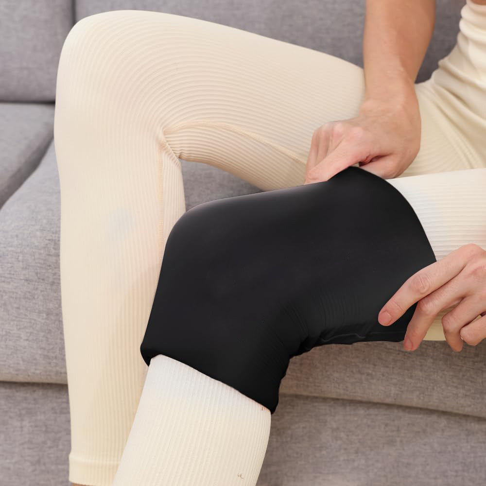 Knee Ice Pack Wrap Compression Sleeve for Injuries, Reusable Gel Cold Packs Brace also for Elbow, Ankle & Calf - Flexible Cold Wrap Recovery for Meniscus, ACL, MCL Pain Relief