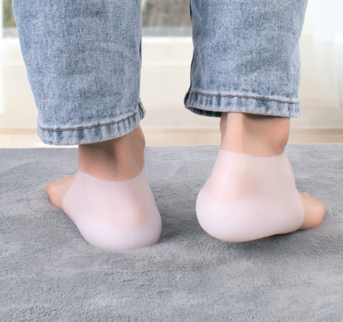 F10 hight increase invisible heighten height elevator sock silicone insole