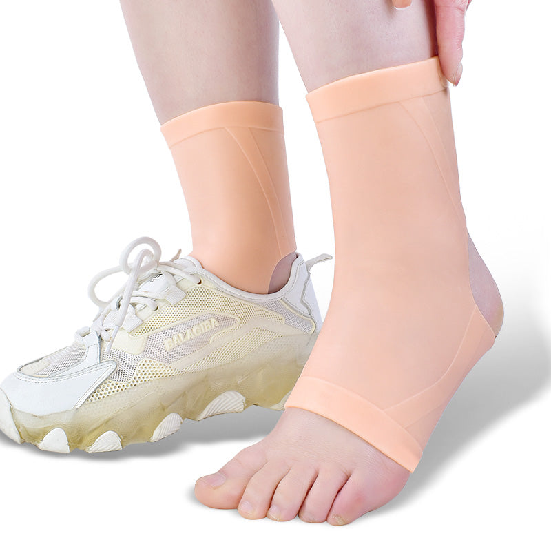 Ankle033 Silicone Ankle Support Sleeve Gel Ankle Brace for Joint Pain Relief & Stability