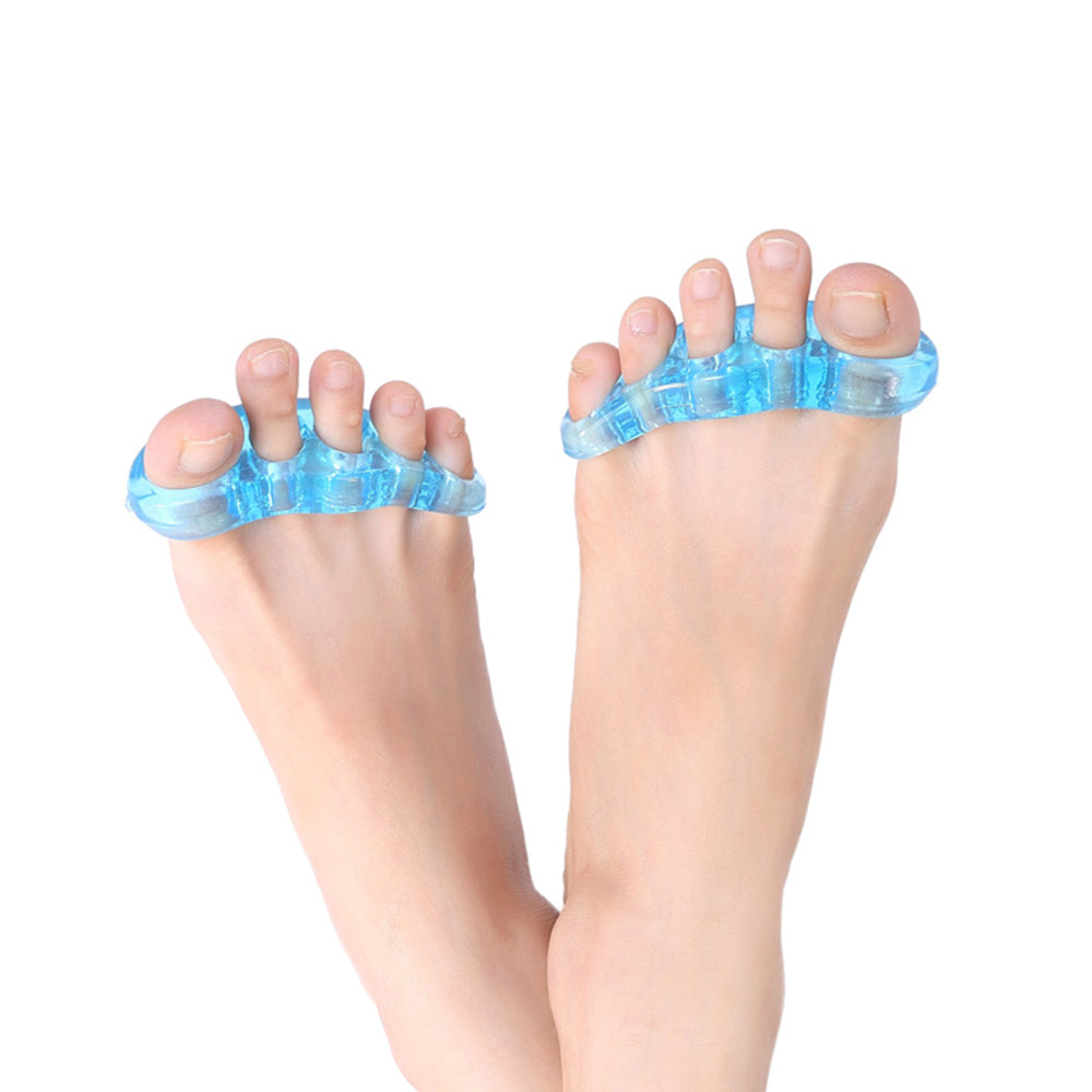 Adjustable GEL toe separator for bunion treatment, available in multiple sizes for custom fit