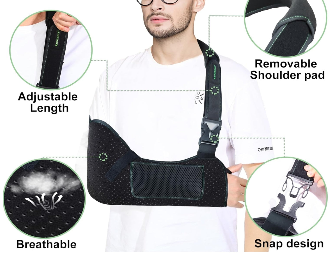 Shoulder Belt Approved Single Adjustable Shoulder Brace arm brace 