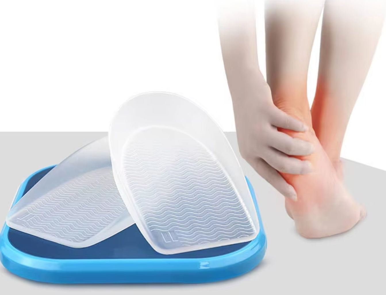 B12 Silicone Heel Cups – Liquid Gel Heel Pads for Heel Pain, Heel Spur & Plantar Fasciitis Relief