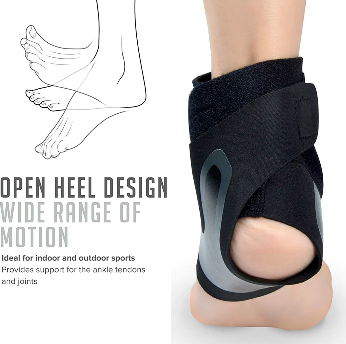 Ankle035D Breathable Ankle Support Sleeve - Lightweight Ankle Brace, Compression Sock for Joint Stability & Pain Relief | Lycra & Elastic（副本）