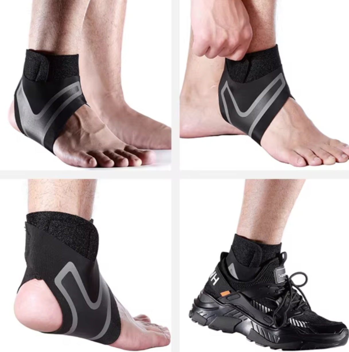 Ankle035D Breathable Ankle Support Sleeve - Lightweight Ankle Brace, Compression Sock for Joint Stability & Pain Relief | Lycra & Elastic（副本）