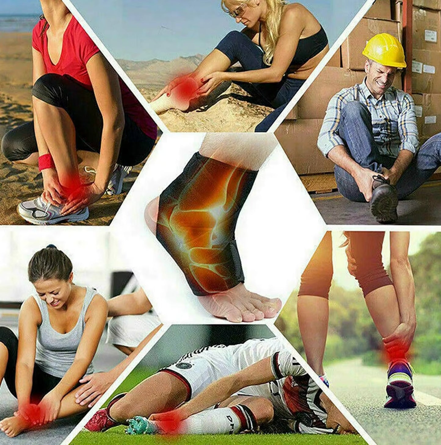 Ankle035D Breathable Ankle Support Sleeve - Lightweight Ankle Brace, Compression Sock for Joint Stability & Pain Relief | Lycra & Elastic（副本）