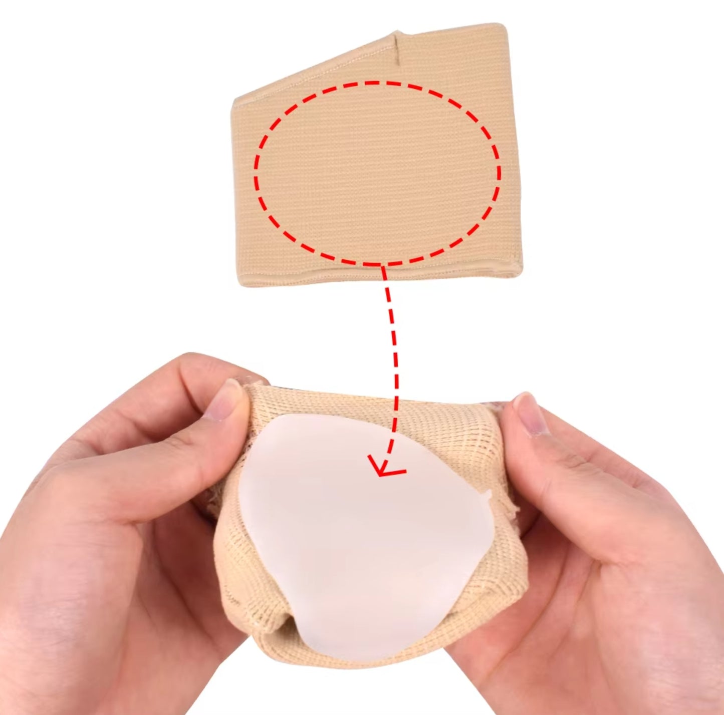 C40B Fabric Metatarsal Sleeve pads forefoot support cushion for metatarsal pain relief