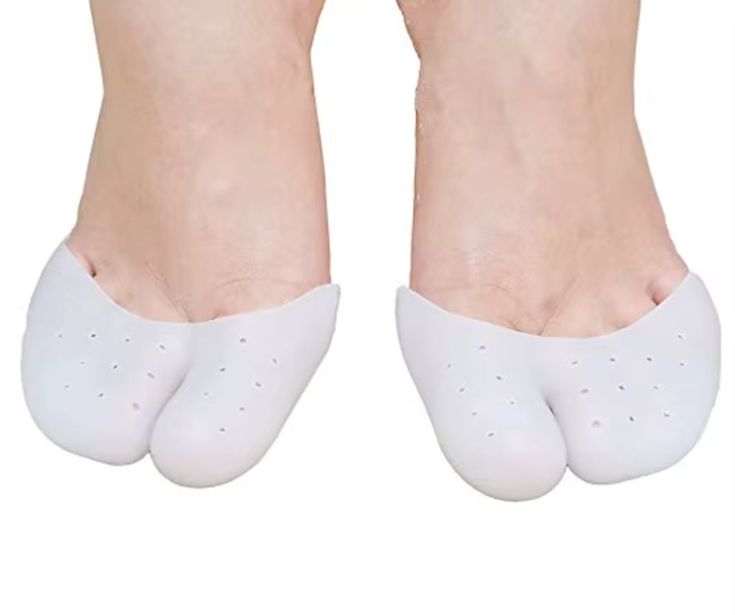 C41 Silicone Forefoot Sleeve with Toe Separation – Breathable Gel Ball of Foot Cushion for Women