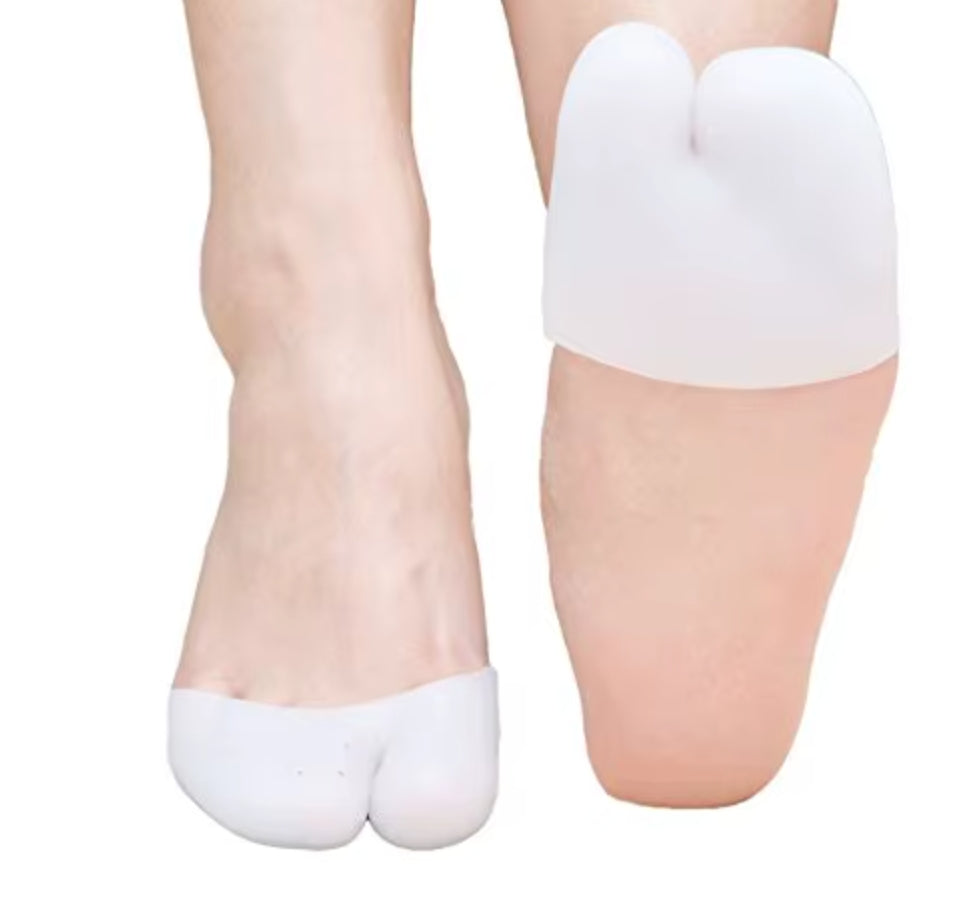 C41 Silicone Forefoot Sleeve with Toe Separation – Breathable Gel Ball of Foot Cushion for Women