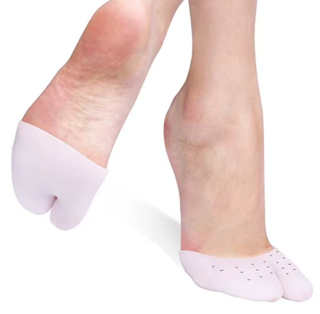C41 Silicone Forefoot Sleeve with Toe Separation – Breathable Gel Ball of Foot Cushion for Women