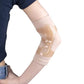 Close-up of silicone layer and elastic sleeve on elbow protection brace