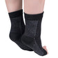 Close-up shot of the breathable 3D knit fabric and comfort band on the compression ankle sock