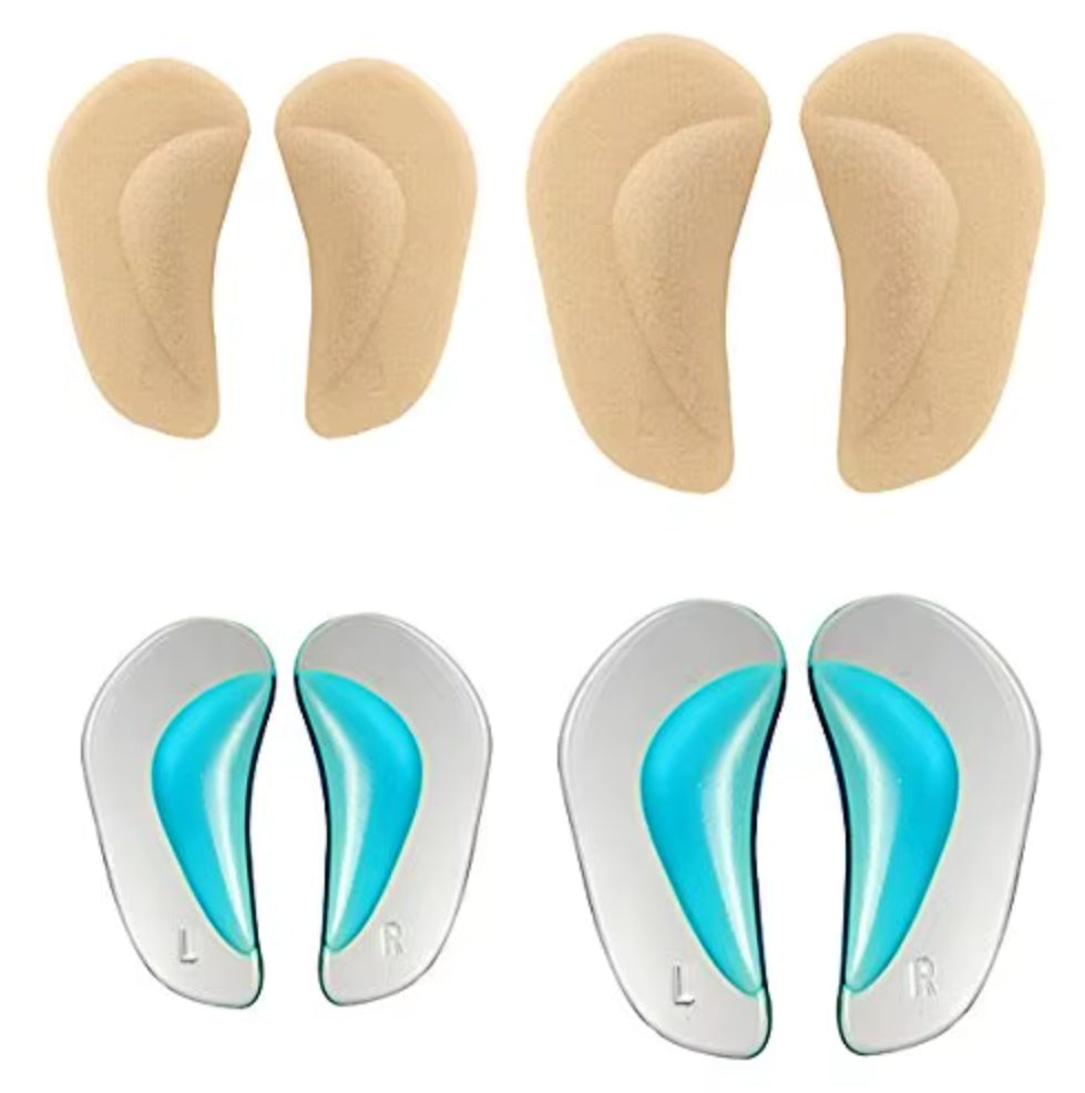 E07 Silicone arch support medical shoe insoles correcting flat feet for kids 