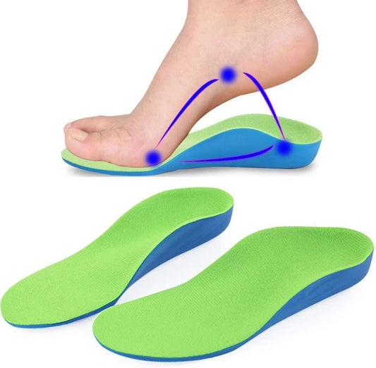 E30 Kids green color arch support orthotic for flat foot 