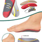 Factory-produced orthotic insoles with ergonomic foot arch design.
