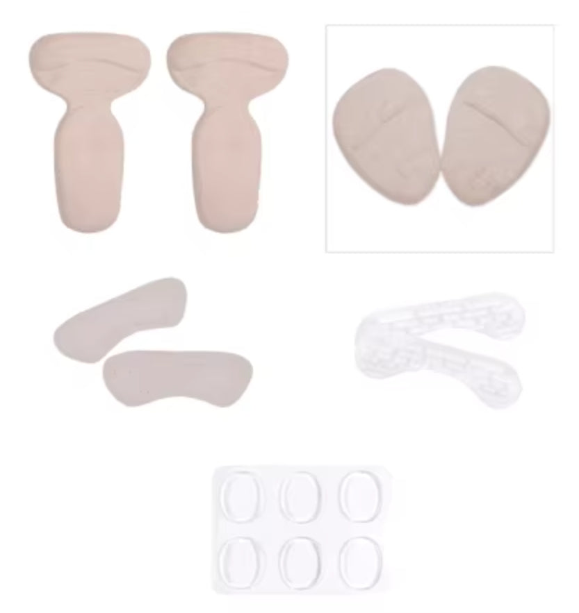 G02A Silicone Gel Heel Pads Liner Inserts Grip Insole Silicone gel self-adhesive heel sticker grip