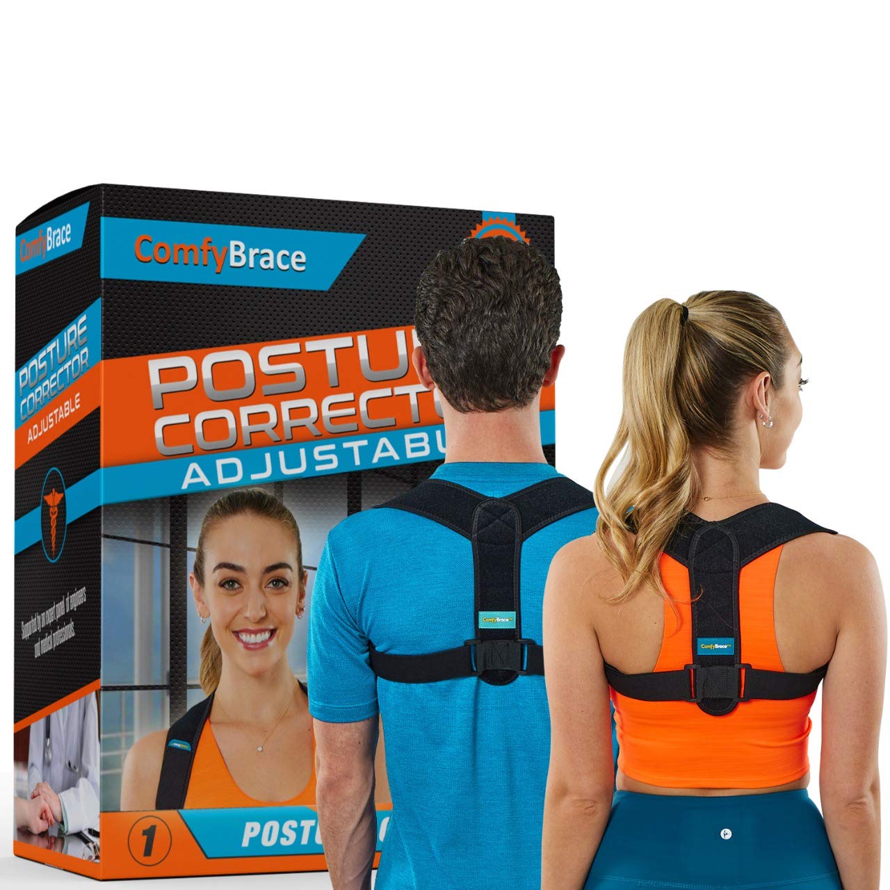 M30  Posture Corrector Adjustable Upper Back Brace For Clavicle To Support Neck, Back
