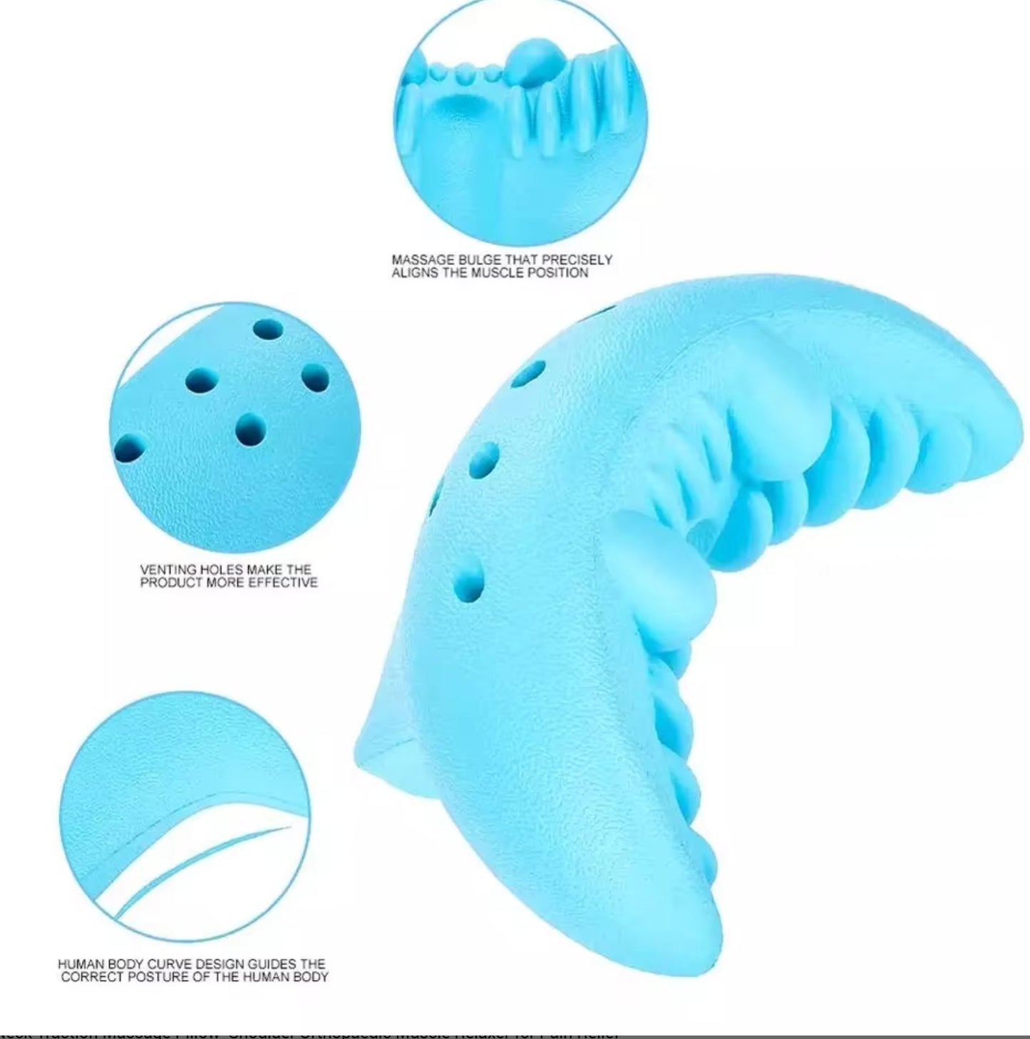 NECK007 OEM Neck and Shoulder Relaxer  Cervicl Traction Device for TMJ Pain Raelief, Spine Alignment Muscle Relaxation Chiropractic Pillow