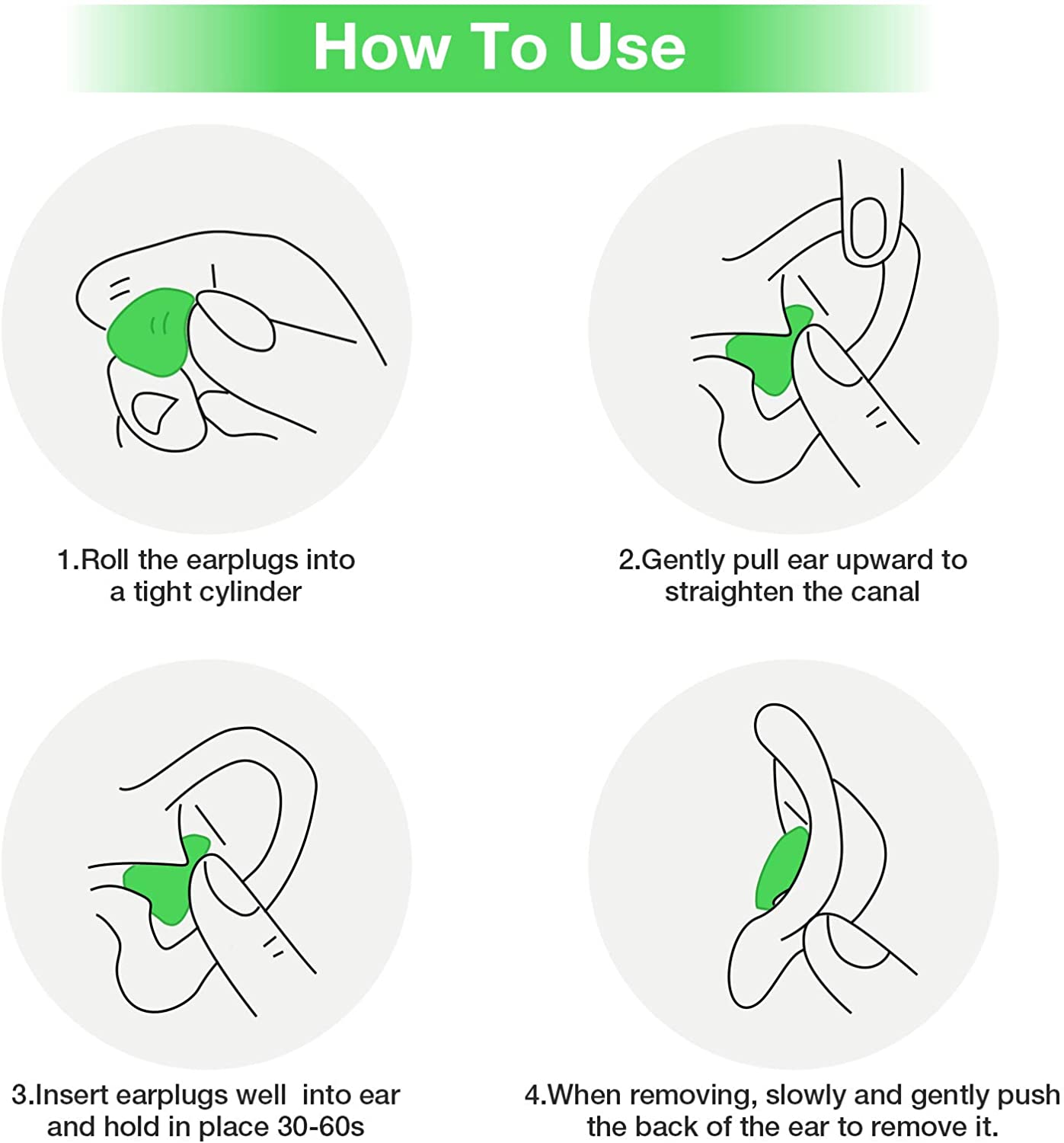 Reusable Waterproof Earplugs for Adults and Kids