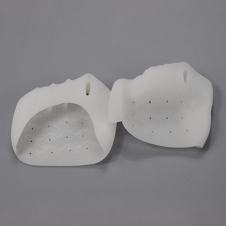 Side view of hallux valgus correction pad with toe alignment separators