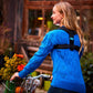 Side view of posture corrector belt supporting spine alignment