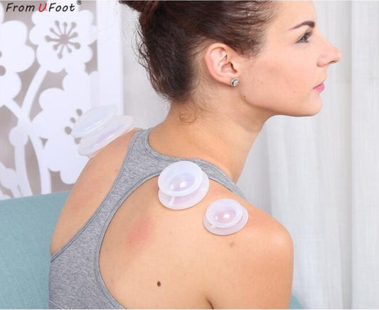 Silicone cupping therapy set with four different sizes for full body treatment