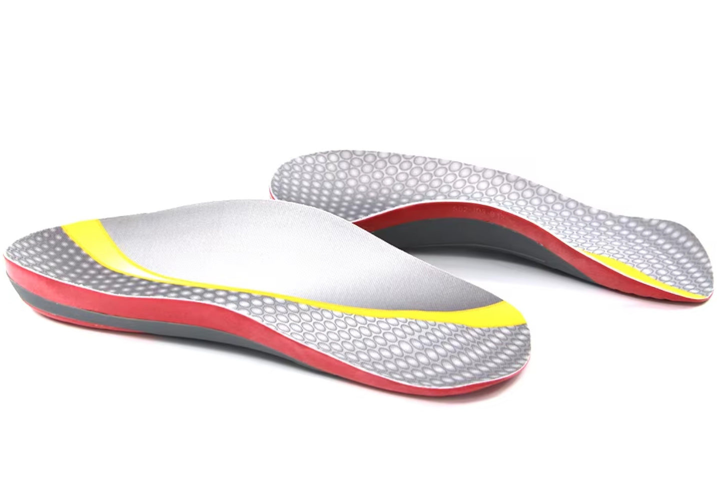 TPU arch support insoles side view showing rigid support structure
