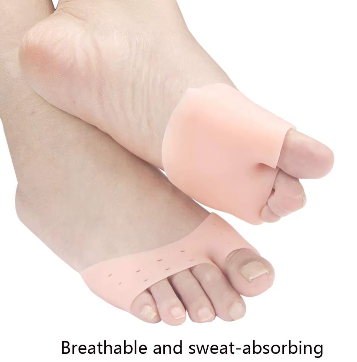 silicone forefoot sleeve with toe holes