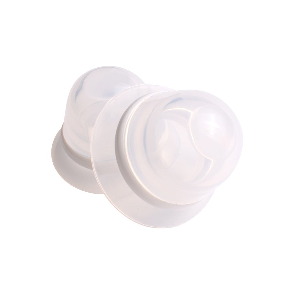  silicone nipple everter being used as a gentle breastfeeding preparation aid